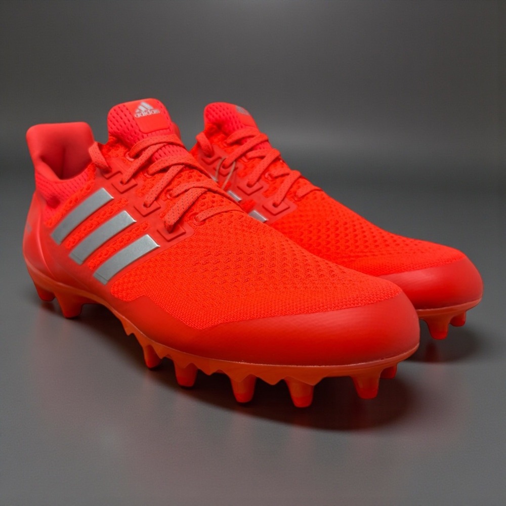 Adidas Ultra Boost Cleat Mens 14 Red Silver Football Athletic Shoes FX6553